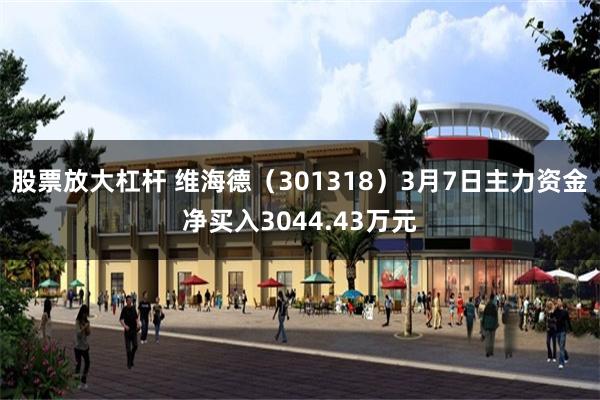 股票放大杠杆 维海德（301318）3月7日主力资金净买入3044.43万元