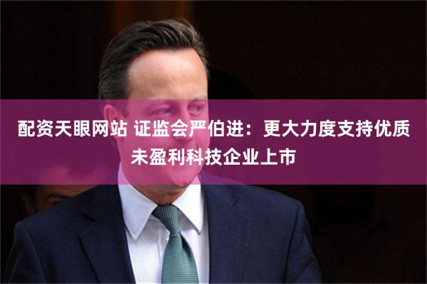 配资天眼网站 证监会严伯进：更大力度支持优质未盈利科技企业上市