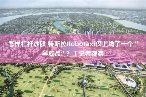 怎样杠杆炒股 特斯拉Robotaxi仅上线了一个“半成品”？丨记者观察